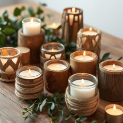 Świeczniki w stylu boho DIY: jak stworzyć oryginalne dekoracje z naturalnych materiałów i zadbać o bezpieczeństwo użytkowania