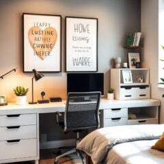 Home office w sypialni małego mieszkania – praktyczne rozwiązania dla wygodnej i funkcjonalnej pracy zdalnej