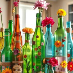 Upcycling butelek szklanych na dekoracje: praktyczne pomysły i typowe błędy do uniknięcia