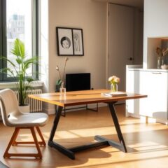 Stół do kawalerki: jak wybrać funkcjonalny mebel, który oszczędzi miejsce i ułatwi aranżację